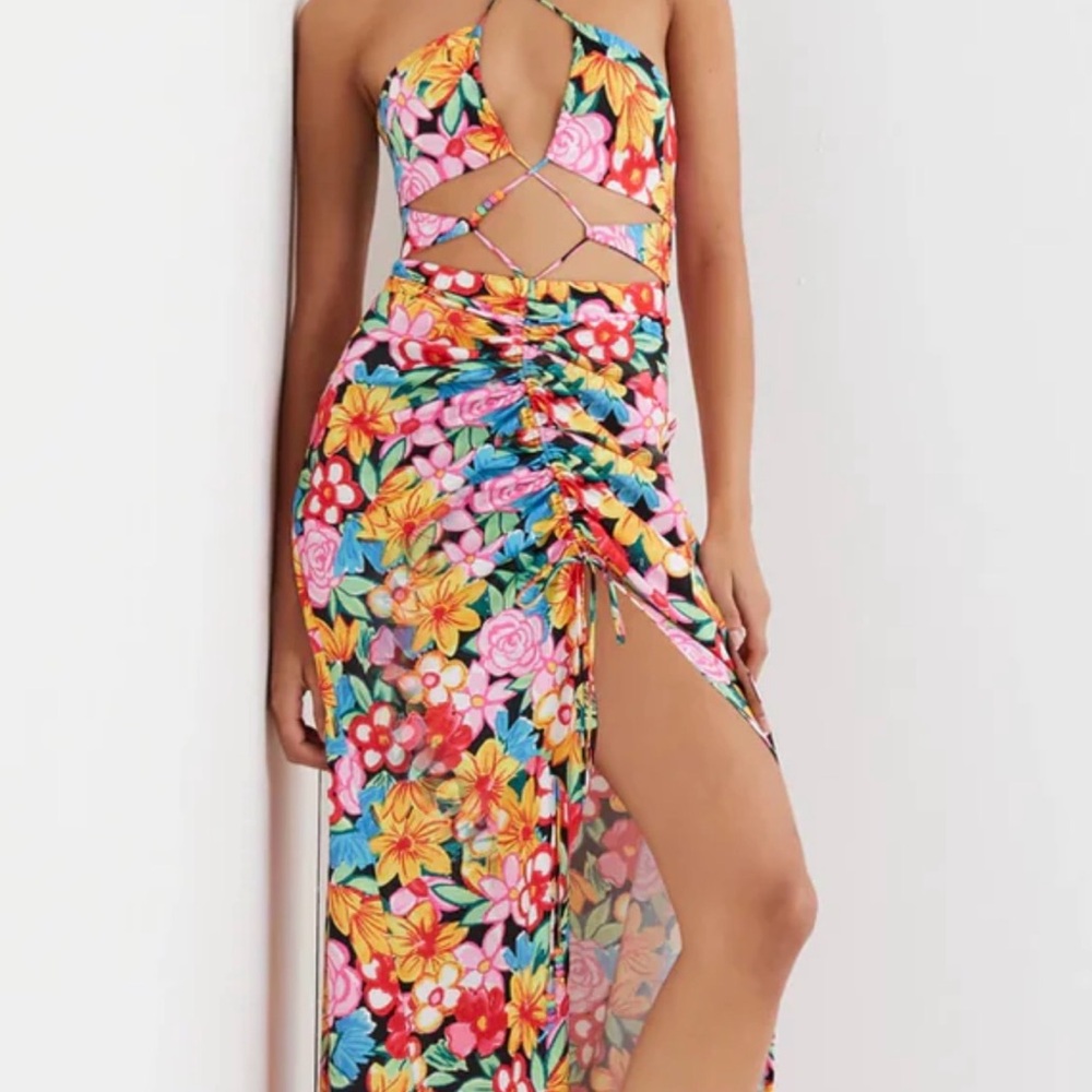 For Love And Lemons Floral Maxi Dress - Multicolor